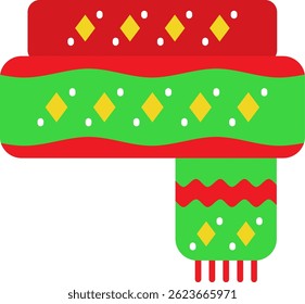 Scarf Line vector Icon Design