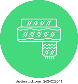 Scarf Line vector Icon Design