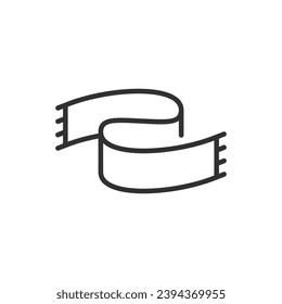 Scarf, linear icon. Line with editable stroke