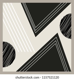 diseño monocromo de la bufanda