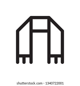 Scarf, muffler icon in trendy outline style design. Vector graphic illustration. Editable vector stroke. EPS 10.