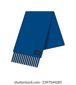 Scarf (muffler) vector template illustration