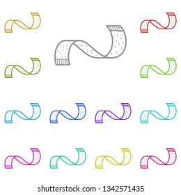 Scarf multi color icon. Simple thin line, outline vector of Autumn icons for UI and UX, website or mobile application