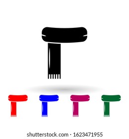 Scarf multi color icon. Simple glyph, flat vector of winter icons for ui and ux, website or mobile application on white background