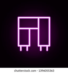 scarf neon icon. Elements of autumn set. Simple icon for websites, web design, mobile app, info graphics
