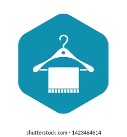Scarf on coat hanger icon in simple style on a white background vector illustration