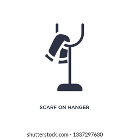 scarf on hanger isolated icon. Simple element illustration from clothes concept. scarf on hanger editable logo symbol design on white background. Can be use for web and mobile.