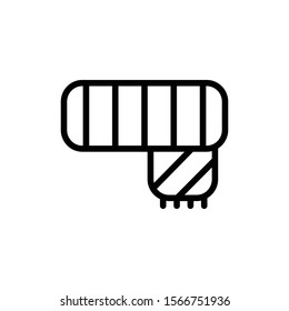 scarf outline icon. vector illustration. Isolated on white background.
