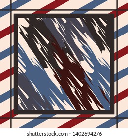 scarf pattern with abstract design for hijab, carpet print