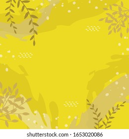 scarf pattern with abstract design on bright yellow color