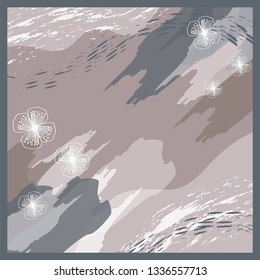Scarf pattern with abstract style design