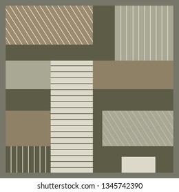 scarf pattern with army color design