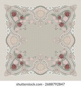 scarf pattern colorful abstract flower