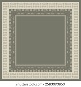 Scarf pattern with combination element. Silk scarf design