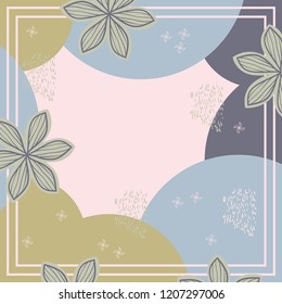 Scarf pattern design with flower and circle shape