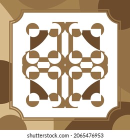 Schal-Muster-Design. Geometrisches Ornament mit Rahmen, Rahmen. Bandanna, Schal, Schal, Tischdecken-Design für Stoffdruck 