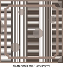 diseño de patrones de bufanda. Ornamento geométrico con marco, borde. Banana, chal, pañuelo, manteles para la impresión de tela textil 