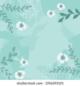 
diseño de patrones de bufanda con motivos florales verdes