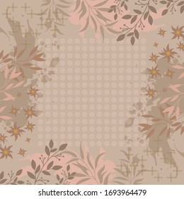 Scarf pattern design with leaf element. Hijab motif