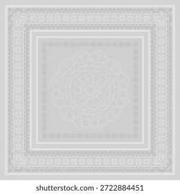 scarf pattern design on grey geometric