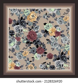 Tuchmuster-Design mit Stofffloralen