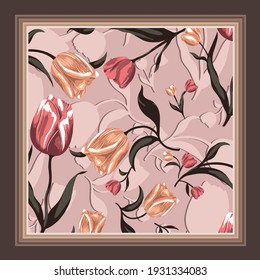 scarf pattern design textile illustration