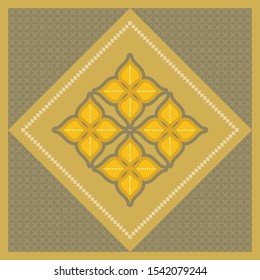scarf pattern with ethnic ornament design