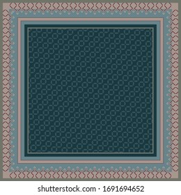 Skorpmuster mit ethnischen Ornamenten. Hijab-Design