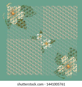 Scarf pattern fabric textile print background design