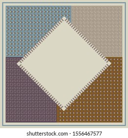 Scarf pattern with geometry motif