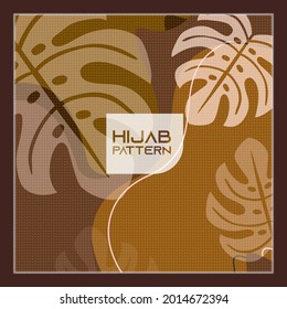 Patrón de bufanda con ornamento de geometría. Diseño de hiyab con motivos de líneas