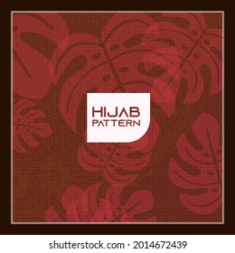 Scarf pattern with geometry ornament. Hijab design with lines motif