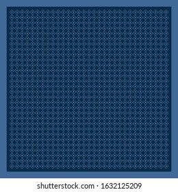 scarf pattern on blue background with ornament design
