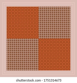 scarf pattern with ornament combination design
