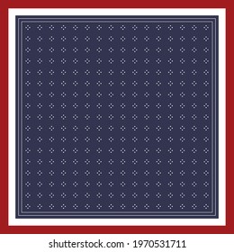 scarf pattern with red and blue color combination design