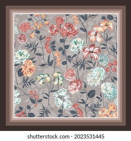 scarf pattern textile design illustration