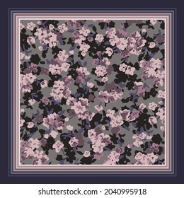 ilustración de diseño textil de patrón de bufanda