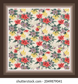 Schal-Muster Textil-Design-Illustration