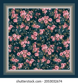 ilustración de diseño textil de patrón de bufanda