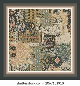 scarf pattern textile design illustration