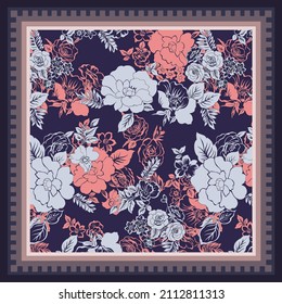 Schal-Muster Textil-Design-Illustration