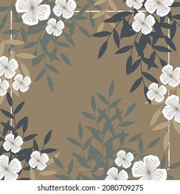 scarf pattern with white flower design