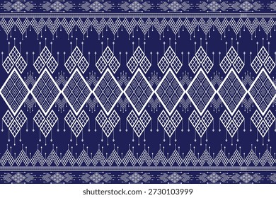 Patrón de bufanda, patrón de punto de cruz floral sobre fondo negro, Ilustración vectorial, bordado oriental étnico geométrico, estilo azteca, fondo abstracto. diseño para textura, tela, ropa, decoración, bufanda