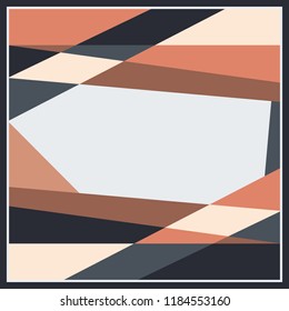Scarf patttern with geometric shape