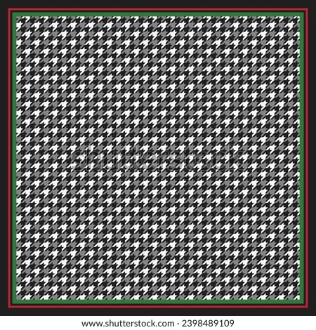 Scarf with plaid ornament pattern. Palestine hijab motifs