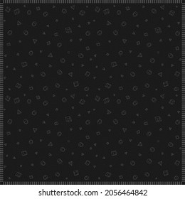 SCARF rectangular scarf printing FABRIC geometric pattern