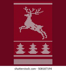 The scarf with a reindeer