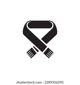 scarf related icon isolated on background,winter scarf icon vector isolated on background