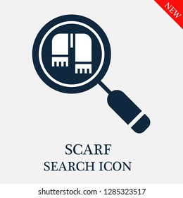 Scarf search icon. Editable Scarf search icon for web or mobile.
