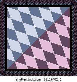 Scarf set of patterns with abstract design for print and more